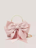 Monsoon kids satin bow bag dusky pink - British product