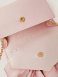 Monsoon kids satin bow bag dusky pink - British product