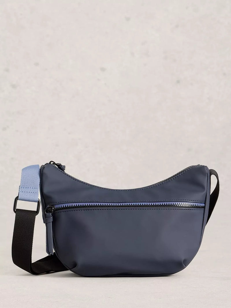 White Stuff Alex crossbody bag compact rubberised PU finish (British brand)