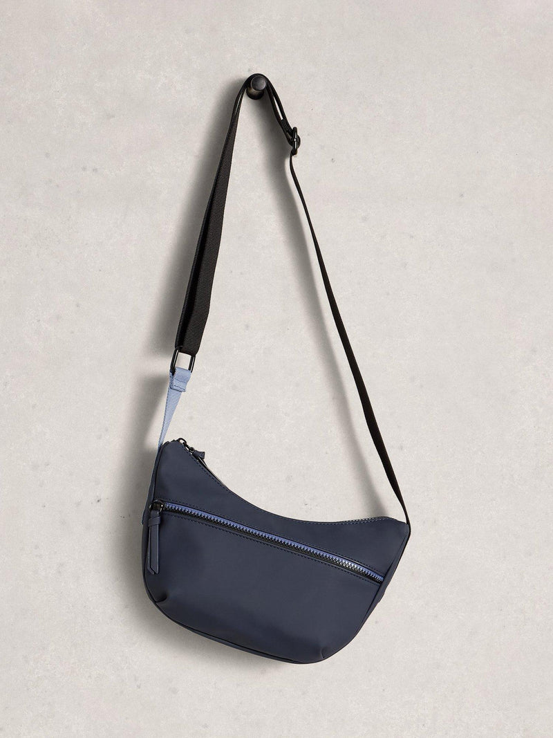White Stuff Alex crossbody bag compact rubberised PU finish (British brand)