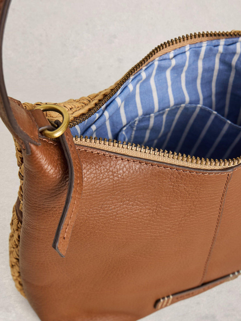 White Stuff Mini Sofia Raffia crossbody bag - British product