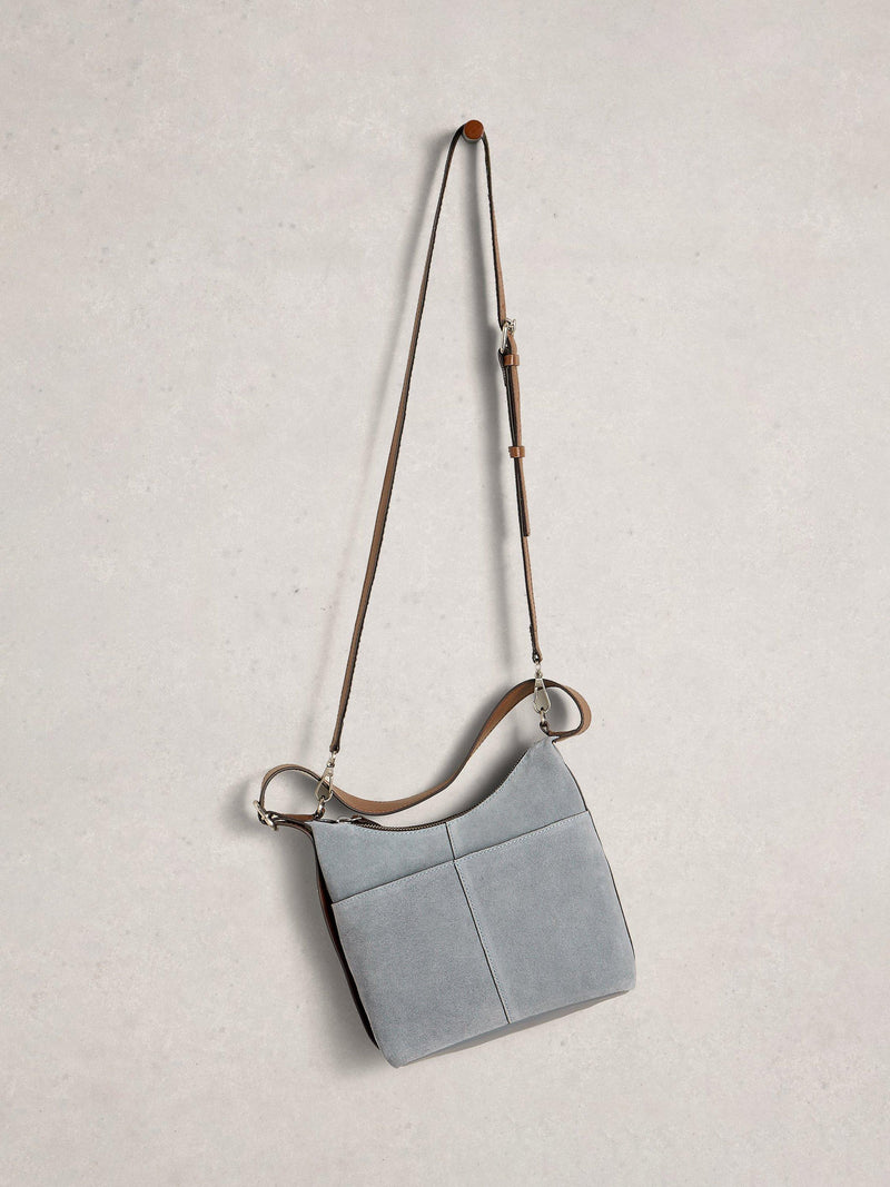 White Stuff mini suede convertible crossbody bag, UK version