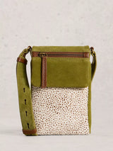 John Lewis White Stuff Tiggy Suede Crossbody Bag, Green- Buy online at McGrocer