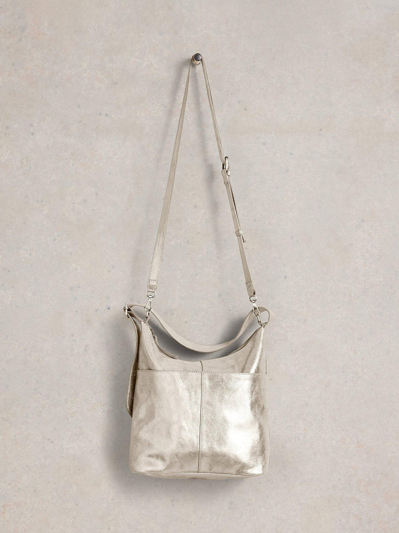 White Stuff Sophia crossbody bag in silver (British brand)