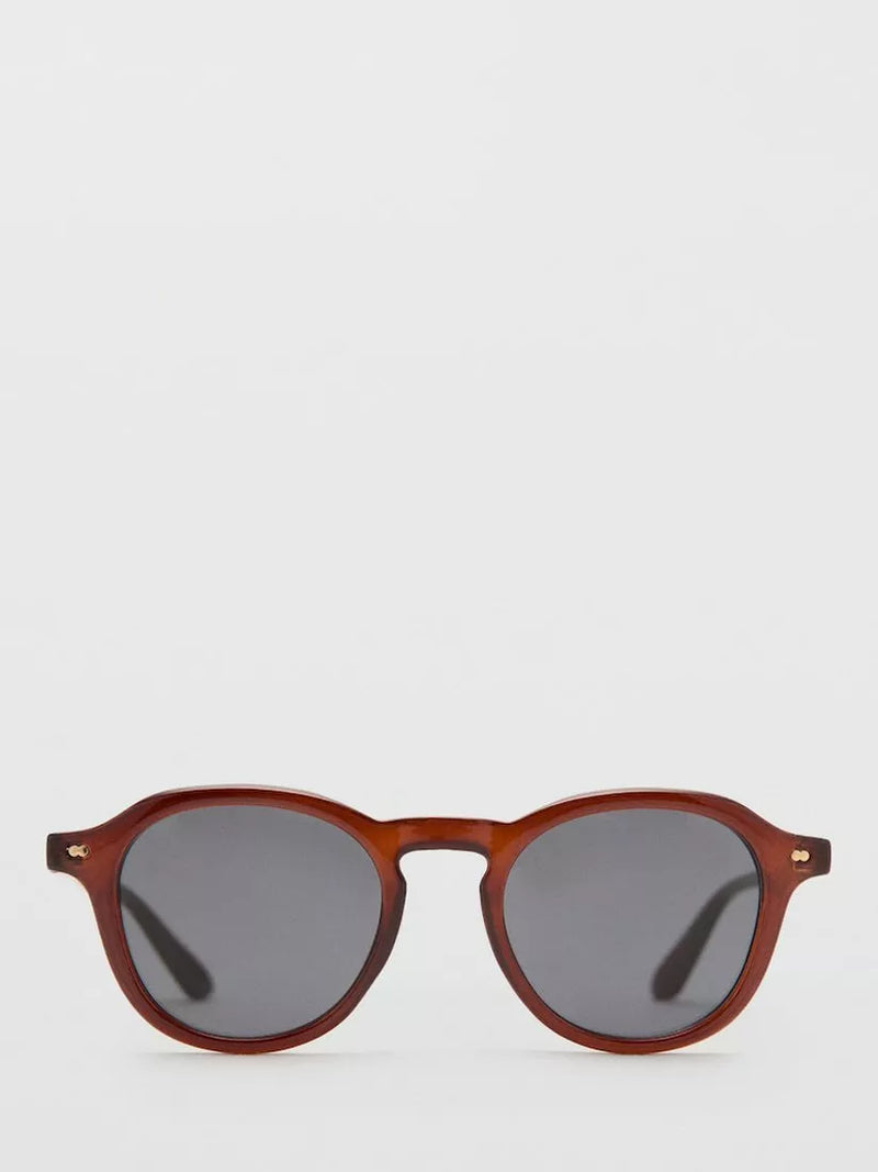 Mango Justin oval sunglasses brown polycarbonate, imported from the UK