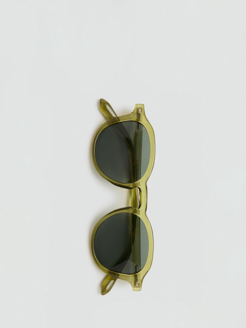 Mango Justin round sunglasses yellow frame polycarbonate lenses - British product