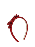 Konges Sløjd kids velvet bow hairband red, UK version