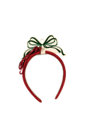 Konges Sløjd kids velvet bow hairband red, UK version