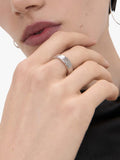 Ottoman Hands Dela adjustable band ring silver, UK version
