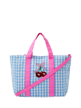 John Lewis Angels by Accessorize Kids Mini Cherry Gingham Tote Bag Blue- Buy online at McGrocer
