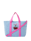 Angels by Accessorize mini cherry gingham tote bag blue (British brand)