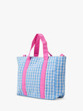 Angels by Accessorize mini cherry gingham tote bag blue (British brand)