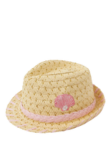 John Lewis Angels by Accessorize Kids' Seashell Straw Trilby Hat- Buy online at McGrocer