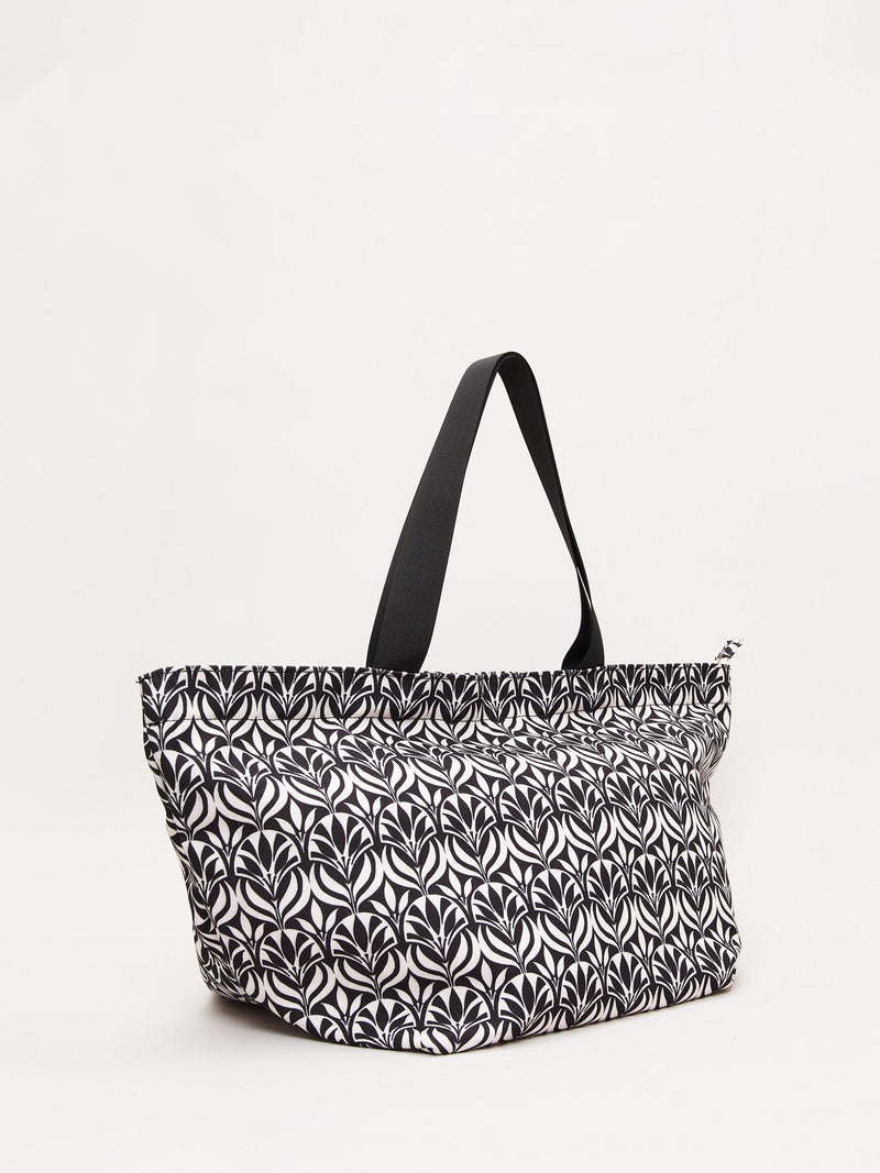 Phase Eight geometric beach bag black multi, imported from the UK