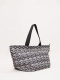 Phase Eight geometric beach bag black multi, imported from the UK