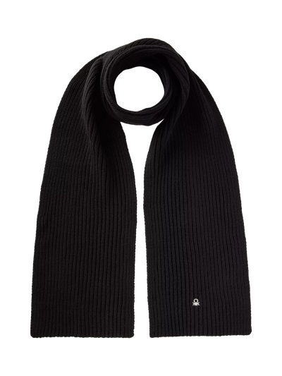 John Lewis Benetton Wool Blend Scarf Black- Buy online at McGrocer