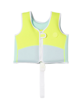 John Lewis Sunnylife Kids' Salty Shark Swimming Vest - Aqua Neon Yellow- Buy online at McGrocer