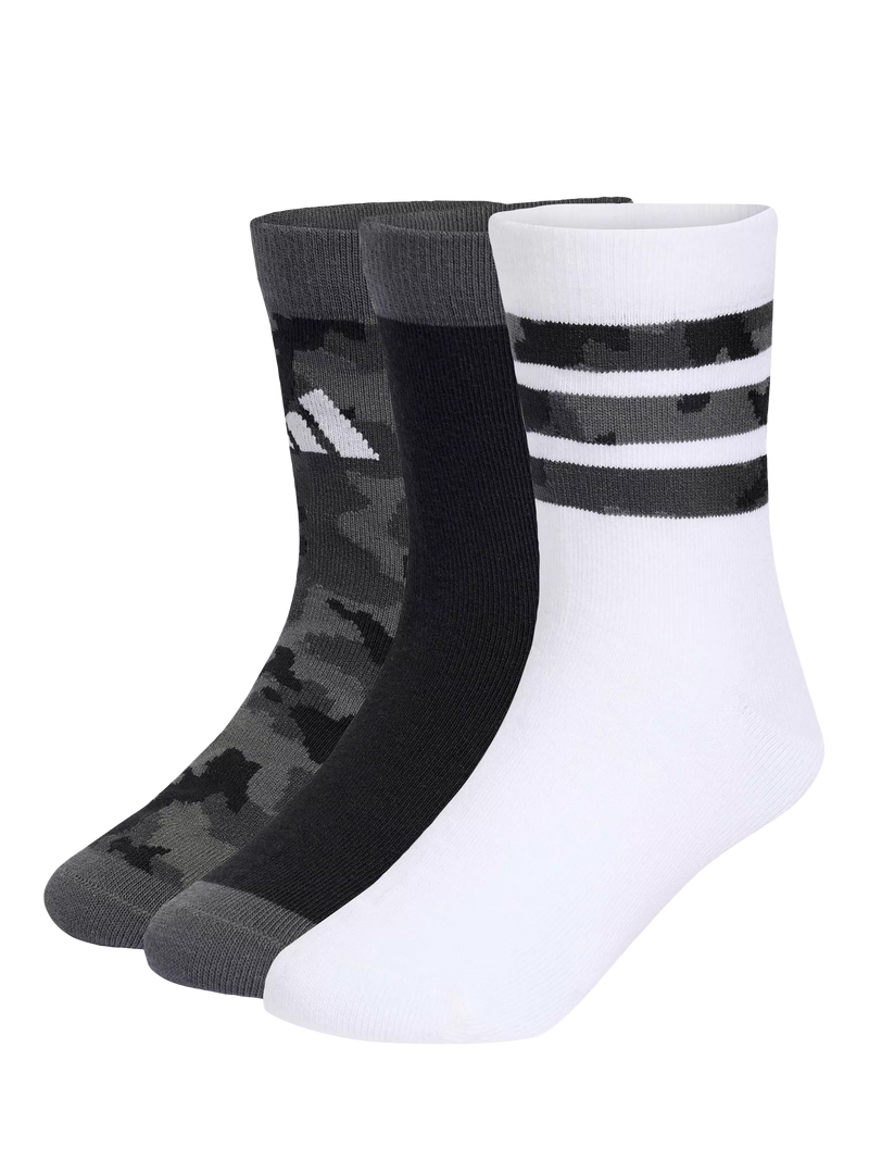 adidas kids ankle socks 3-pack camo and stripe, imported from the UK