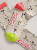 White Stuff novelty cocktail ankle socks multi colour, imported from the UK