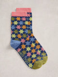 White Stuff star ankle socks blue multi, UK version