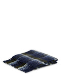 Tommy Hilfiger blue multi check wool blend scarf, imported from the UK