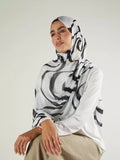 Aab premium modal hijab abstract ink print multi, UK version