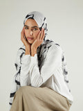 Aab premium modal hijab abstract ink print multi, UK version