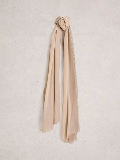 John Lewis White Stuff Penny Oversized Scarf, Natural, 100cm x 200cm- Buy online at McGrocer