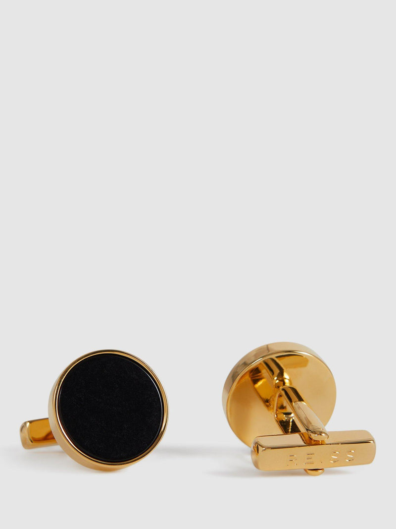 Reiss Ardley onyx cufflinks (British brand)