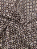 Reiss pocket square Chocolate Brown floral medallion silk (British brand)