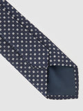Reiss Dario silk blend tie in navy - British product