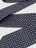 Reiss Dario silk blend tie in navy - British product