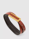 Reiss Bronya mock croc leather belt tan (British brand)