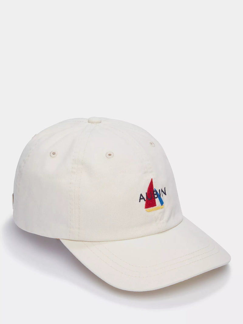 Aubin Hendwell baseball cap in vintage white (British brand)