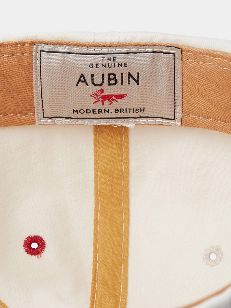 Aubin Hendwell baseball cap in vintage white (British brand)