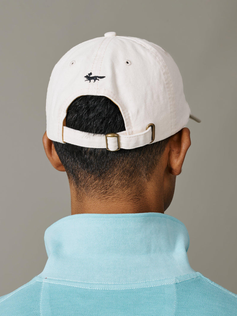 Aubin Hendwell baseball cap in vintage white (British brand)