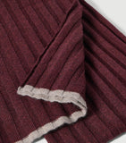 Brunello Cucinelli cashmere scarf rib-knit contrasting stripe 30x167cm, UK version