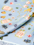 Simon Carter silk pocket square Blue Multi, UK version