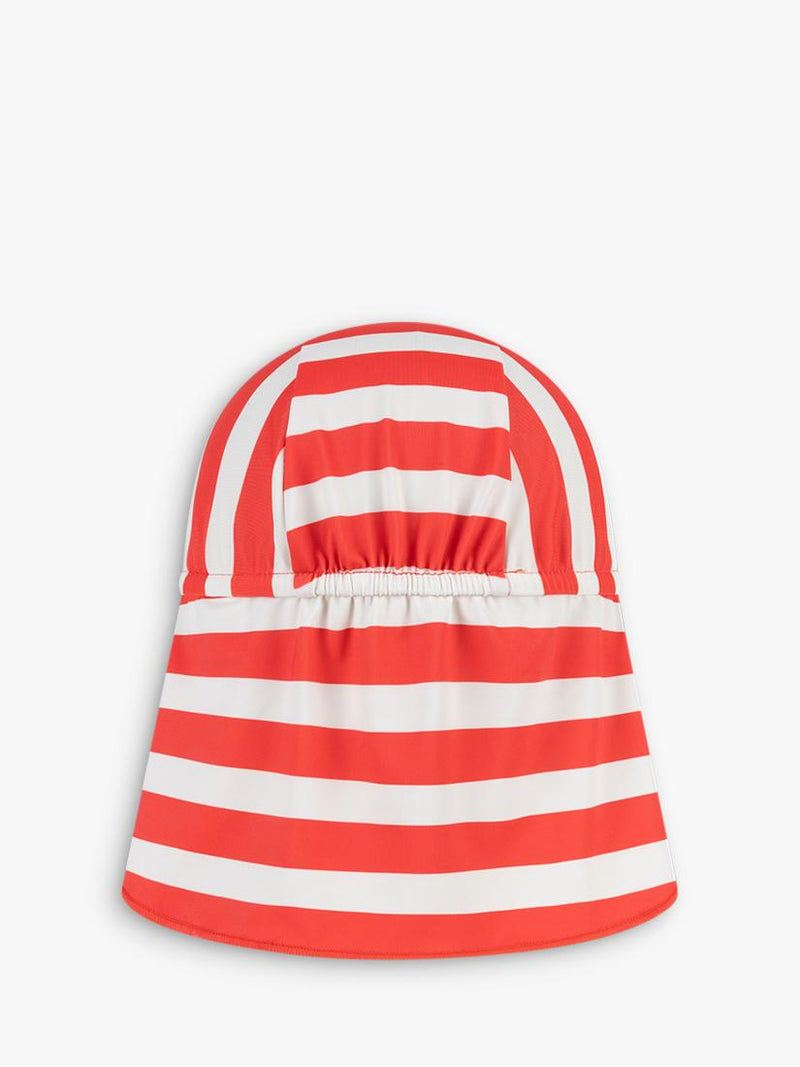 Swim Essentials baby sun cap red striped (British brand)