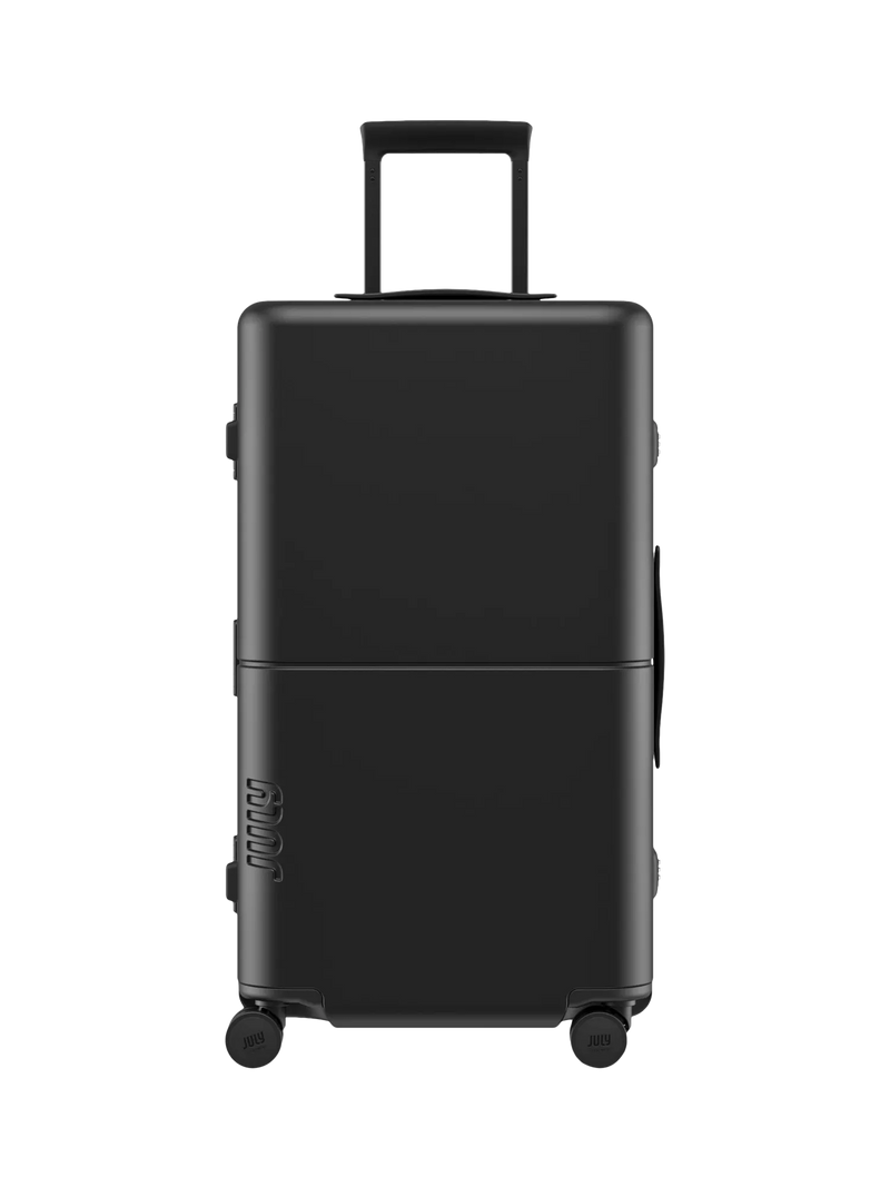 July Checked Trunk Leather 72cm suitcase (British brand)