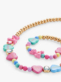 Stych teddy charm necklace and bracelet set multi 12cm - British product