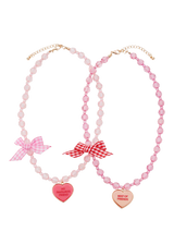 John Lewis Stych Best Friend Necklaces Set of 2 Pink- Buy online at McGrocer