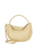 Dune London woven grab bag in yellow (British brand)