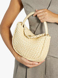 Dune London woven grab bag in yellow (British brand)