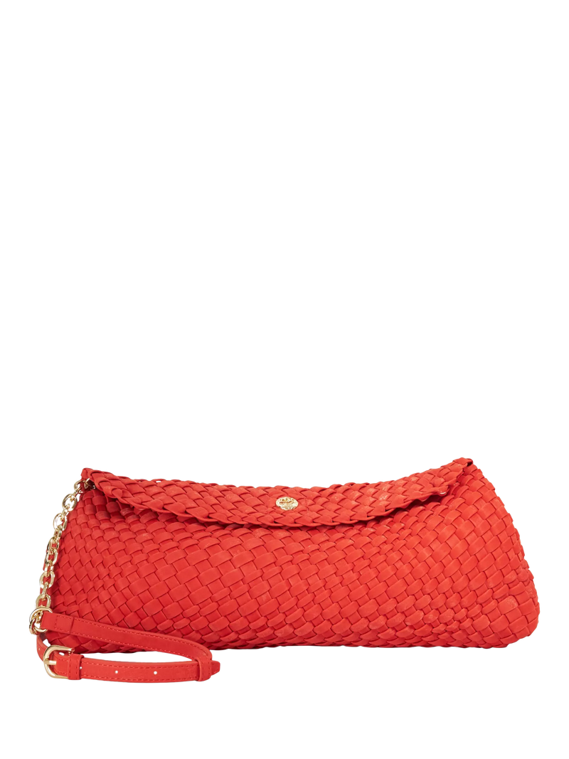 Dune London handbag red woven slouchy (British brand)