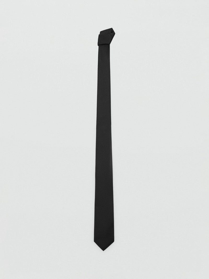 Mango plain black tie 6cm (British brand)