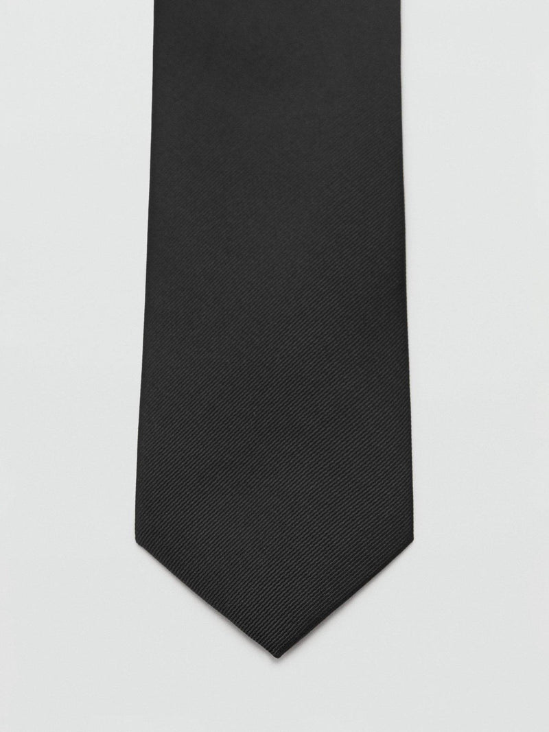 Mango plain black tie 6cm (British brand)