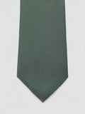 Mango basic silk blend tie in green - British product
