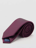 Mango plain tie in dark red with 6cm width, UK version
