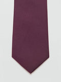 Mango plain tie in dark red with 6cm width, UK version